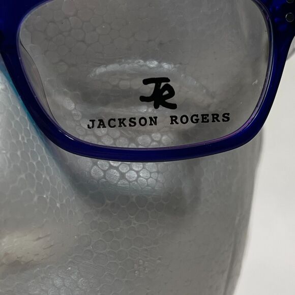 Jackson Rogers Eyglasses 49-17-130 FRAMES ONLY Still Original Clear Blue 166 - Picture 3 of 7